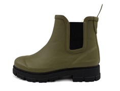 Angulus olive short winter rubber boot with wool lining (adult)